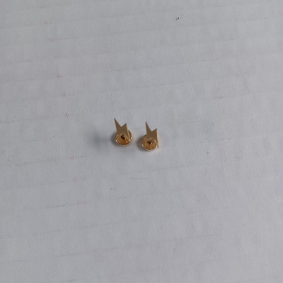 Mjust Lightning Stud Titanium Earrings NEW -Hypoallergenic -Flat Back -Sensitive - Picture 10 of 10